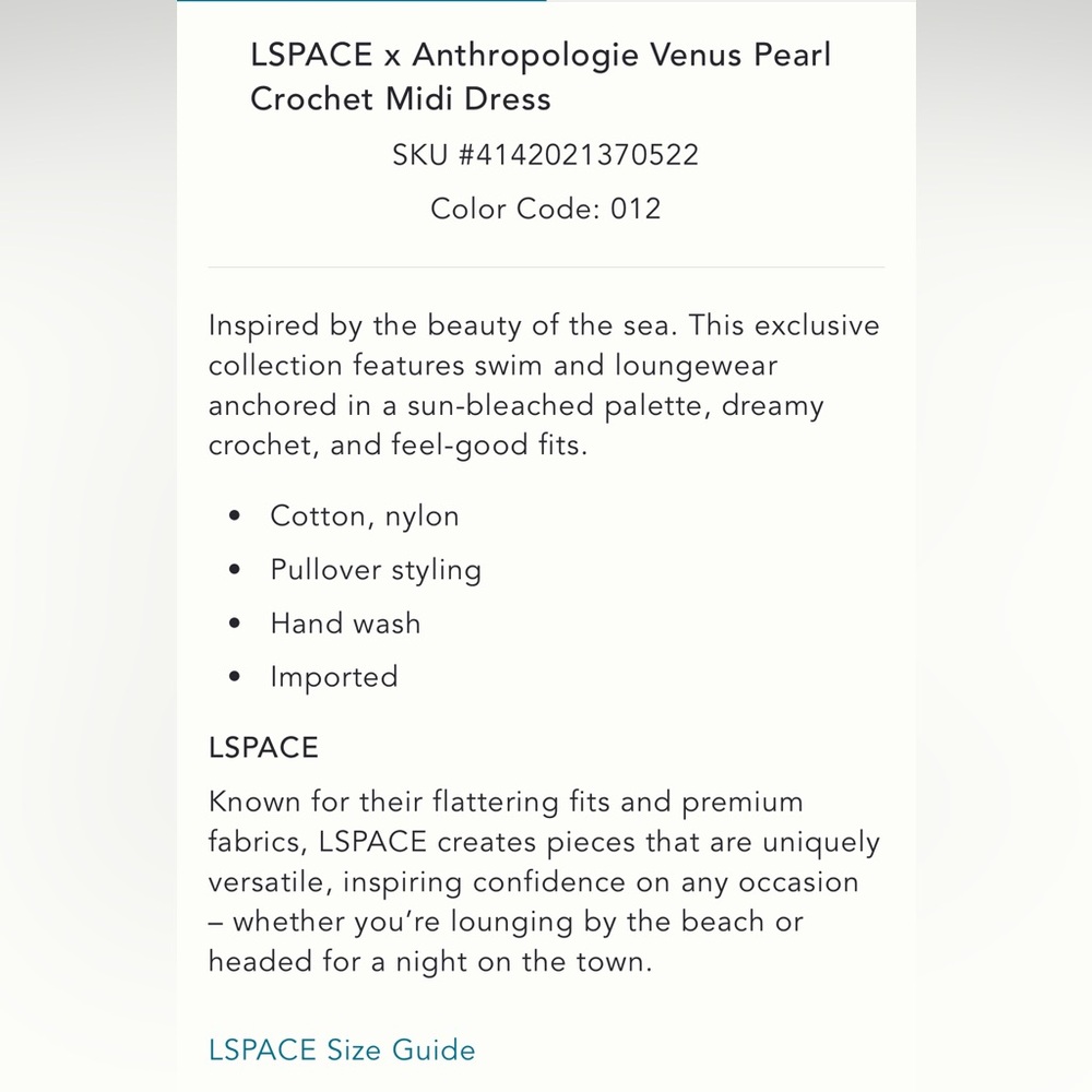 l*space Cream Mesh Long Sleeve Swim Coverup - Picture 5 of 11